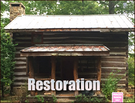 Historic Log Cabin Restoration  Snow Camp, North Carolina